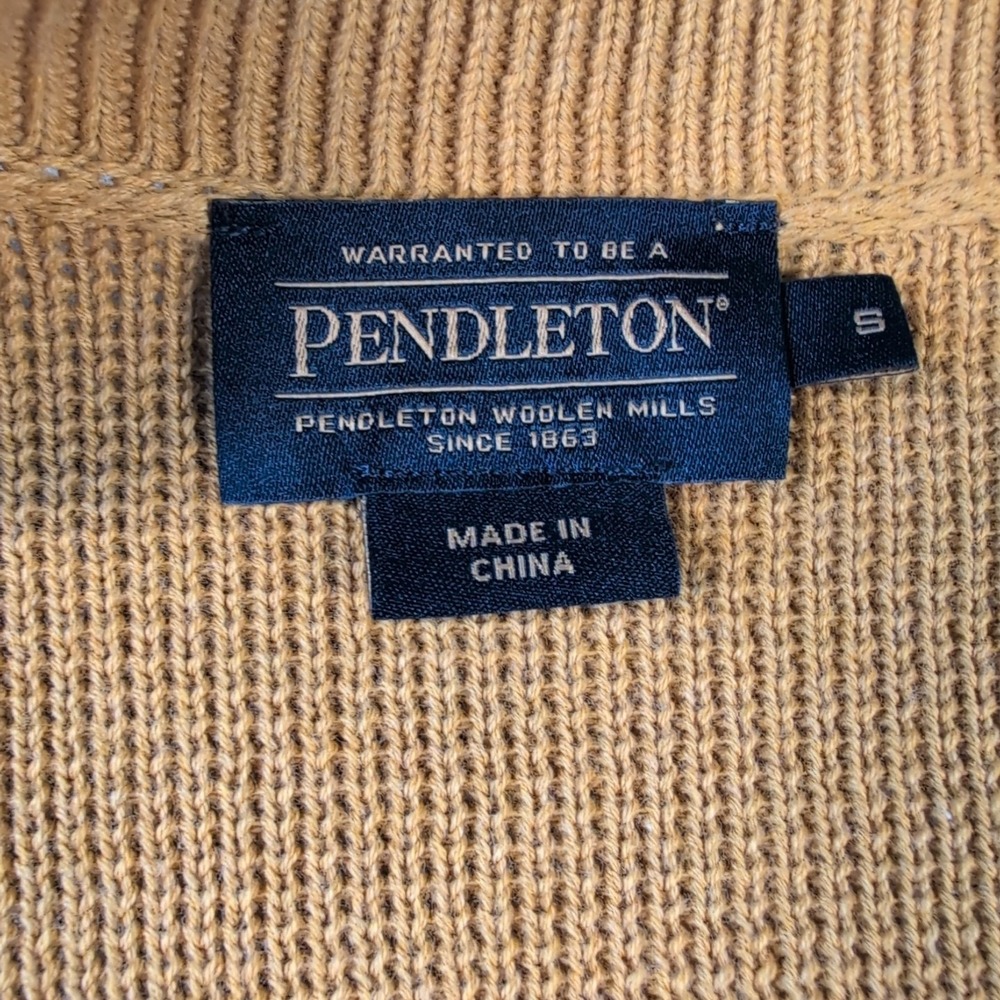 Pendleton Chief Aztec Cardigan‎ Jacket Mens S Southwest Tribal Cotton Open Front - Picture 6 of 10